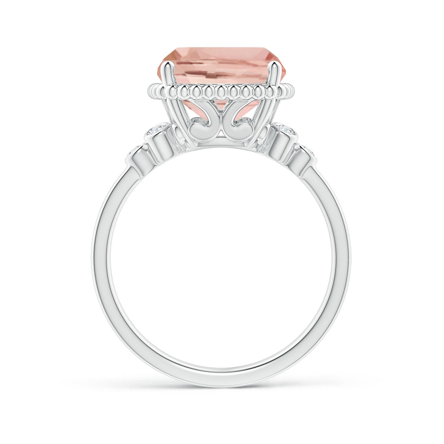 AAA - Morganite / 4.11 CT / 14 KT White Gold