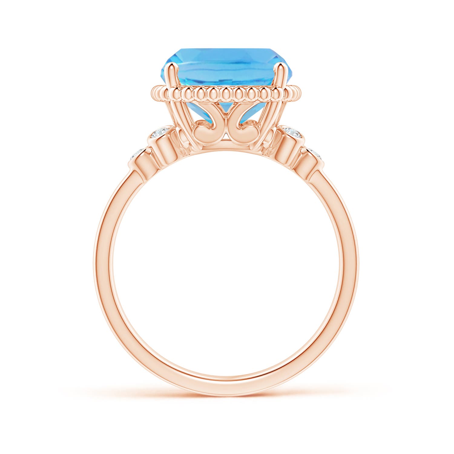 AA - Swiss Blue Topaz / 5.91 CT / 14 KT Rose Gold