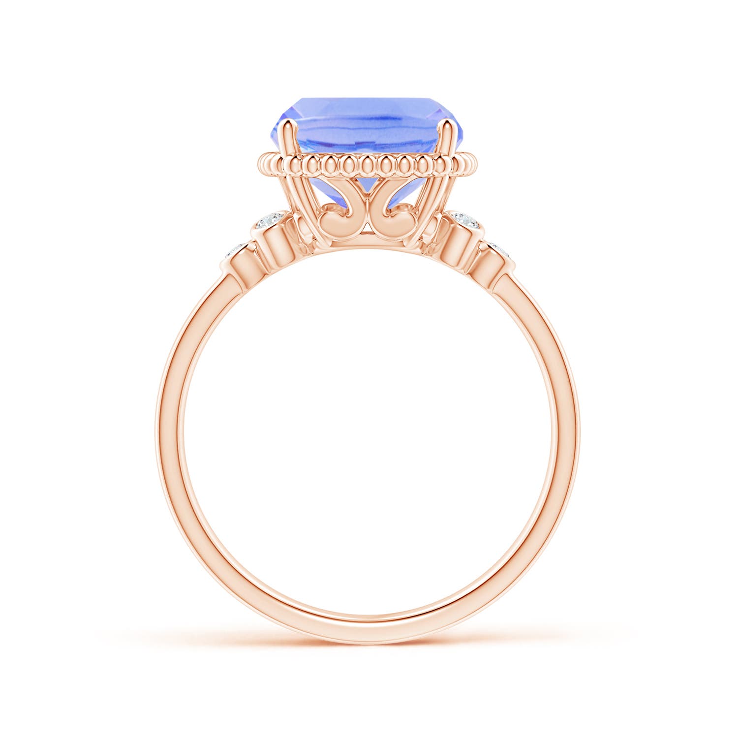 A - Tanzanite / 3.88 CT / 14 KT Rose Gold