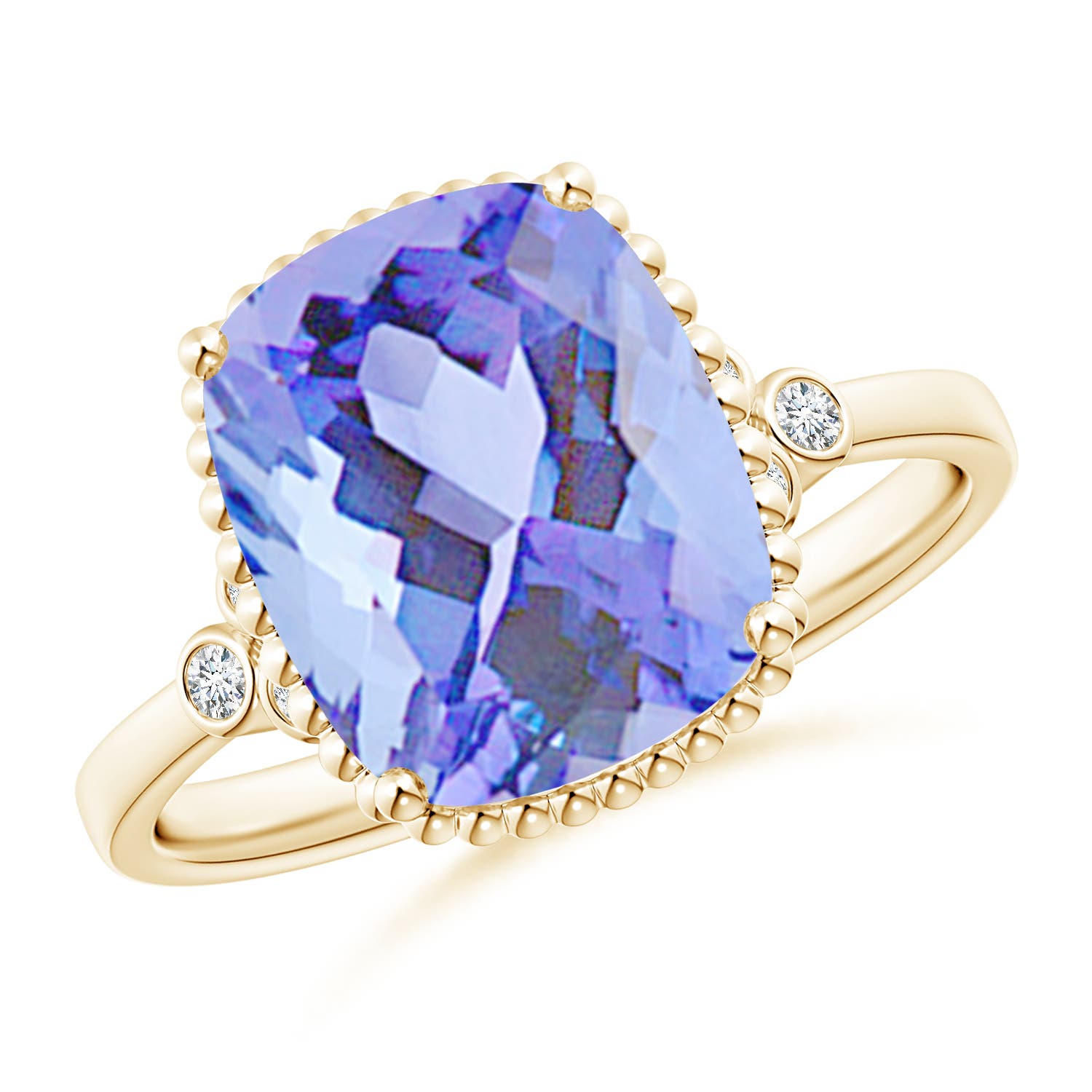 A - Tanzanite / 3.88 CT / 14 KT Yellow Gold