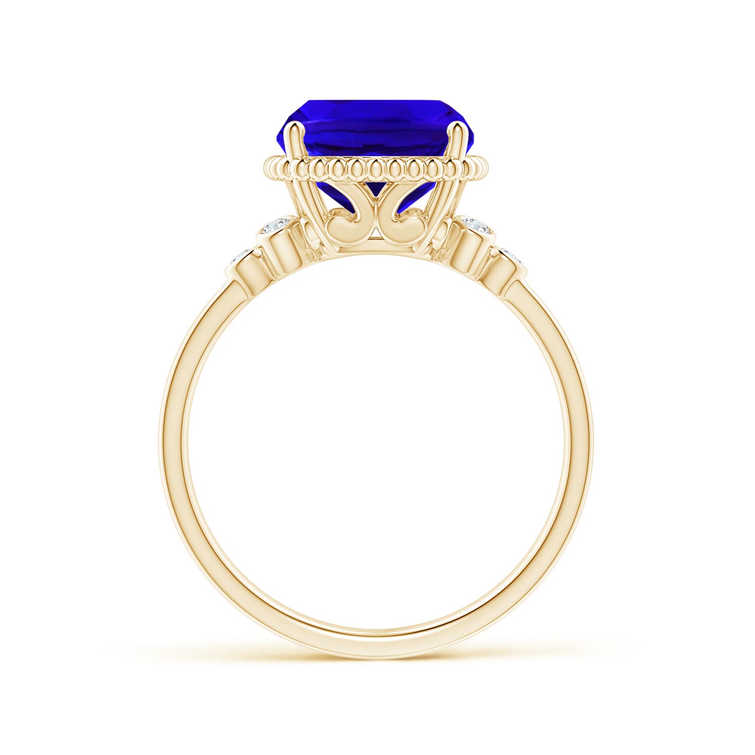 AAAA - Tanzanite / 3.88 CT / 14 KT Yellow Gold