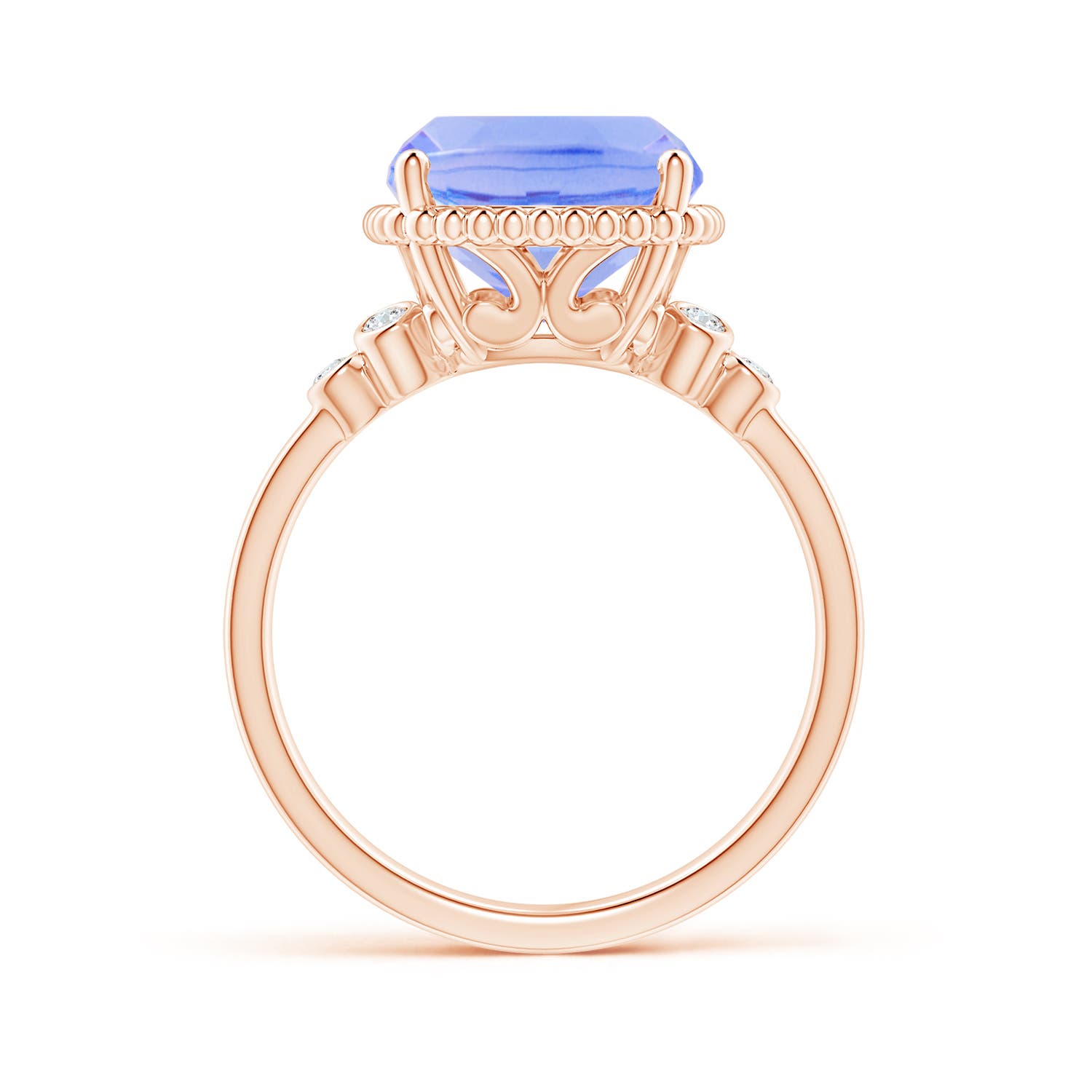 A - Tanzanite / 4.61 CT / 14 KT Rose Gold