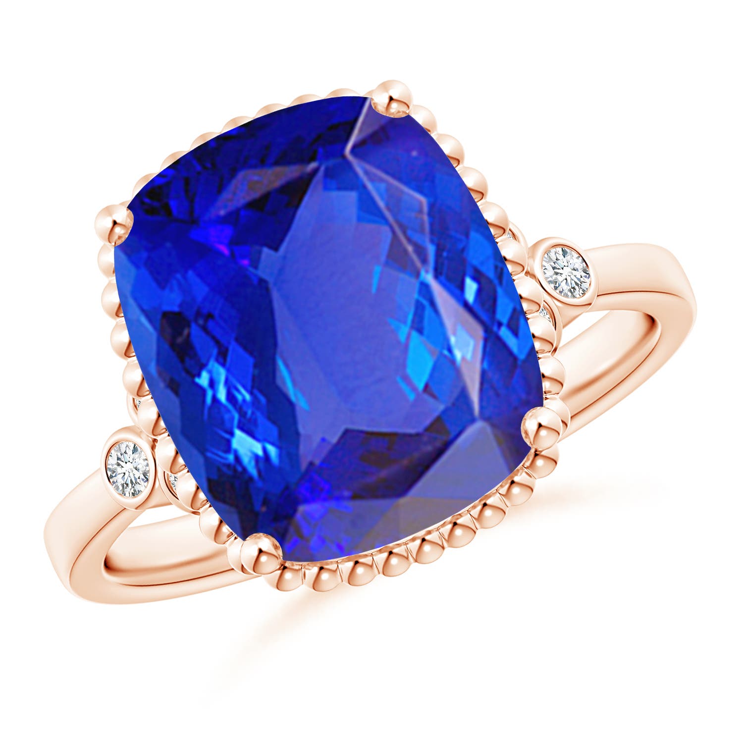 AAA - Tanzanite / 4.61 CT / 14 KT Rose Gold