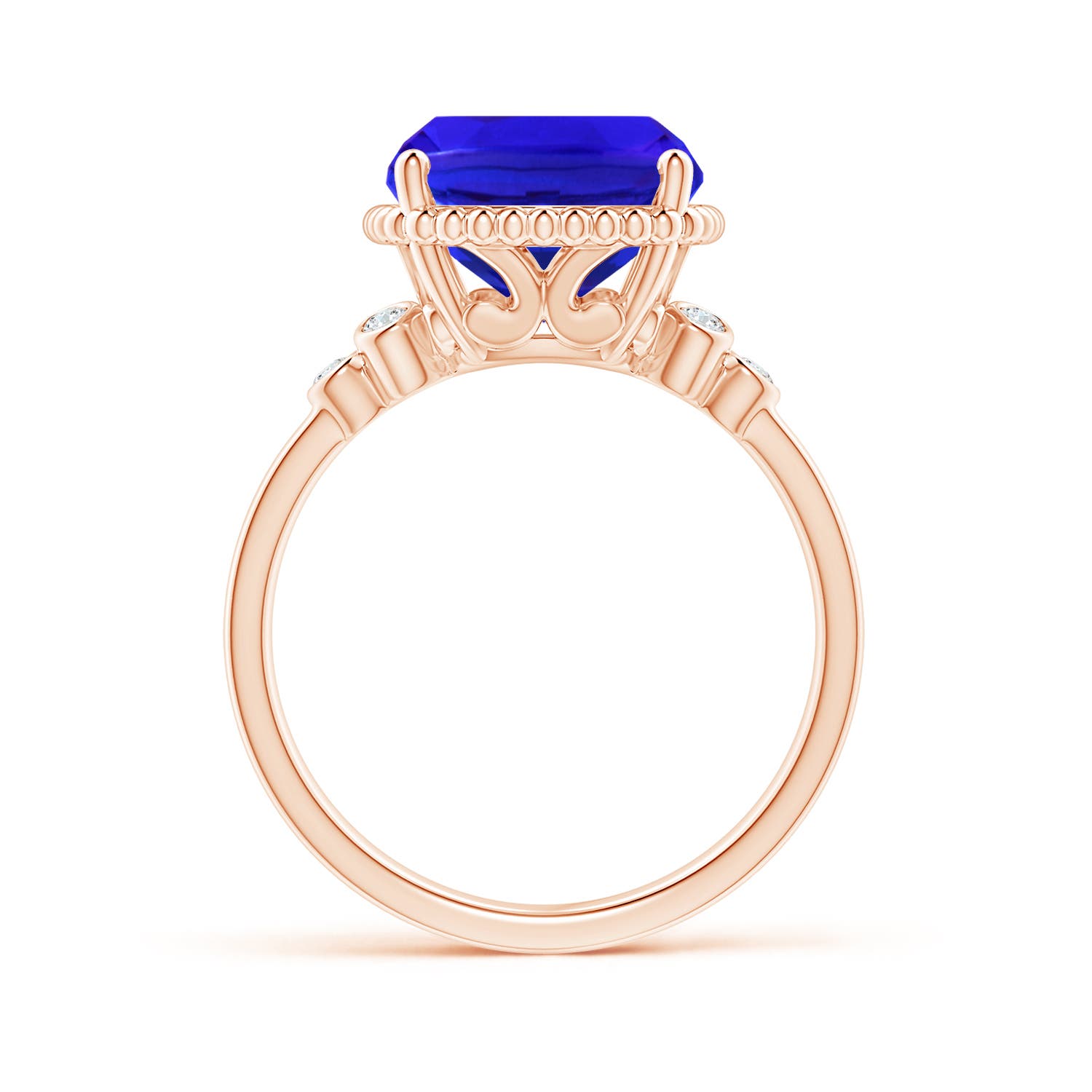 AAA - Tanzanite / 4.61 CT / 14 KT Rose Gold