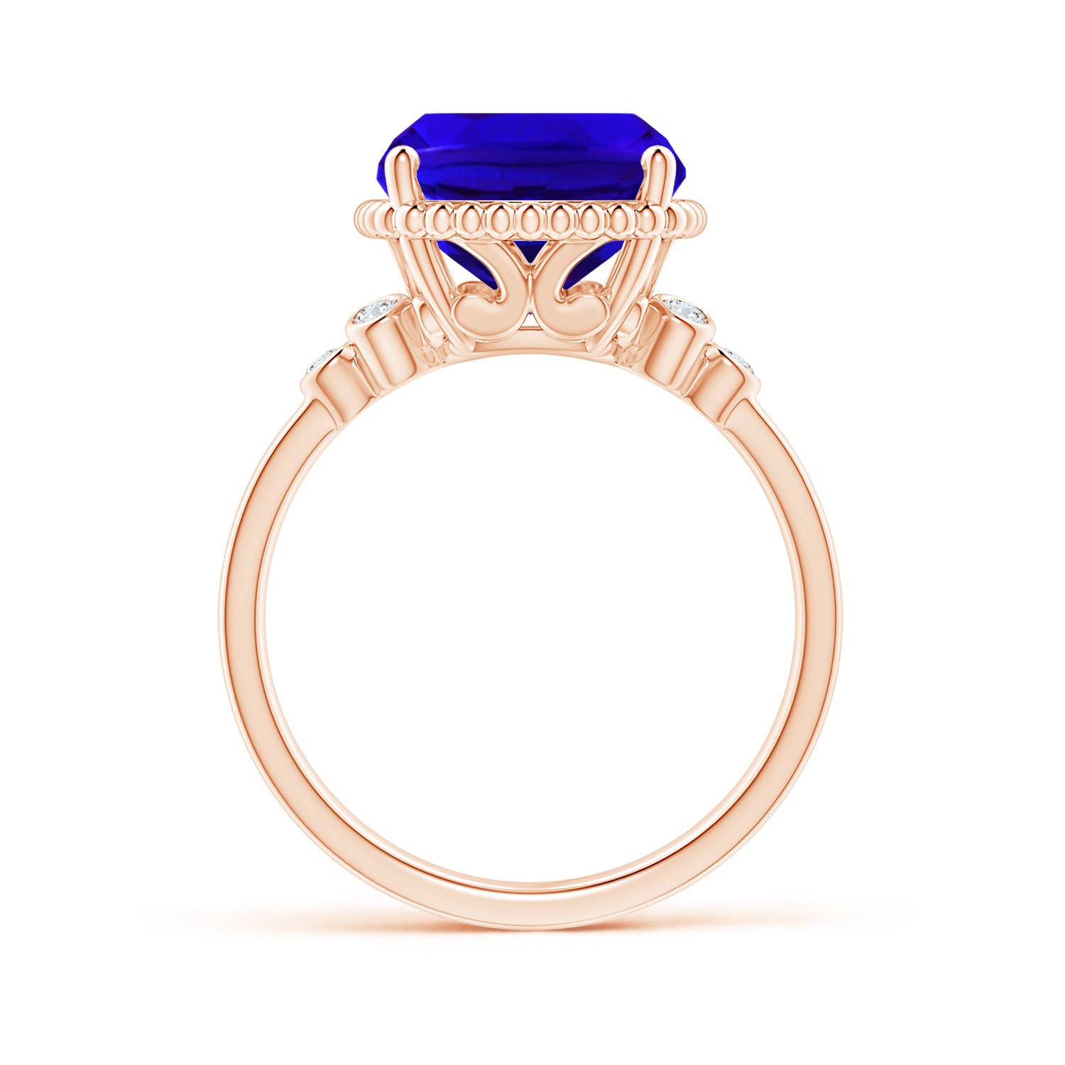 AAAA - Tanzanite / 4.61 CT / 14 KT Rose Gold