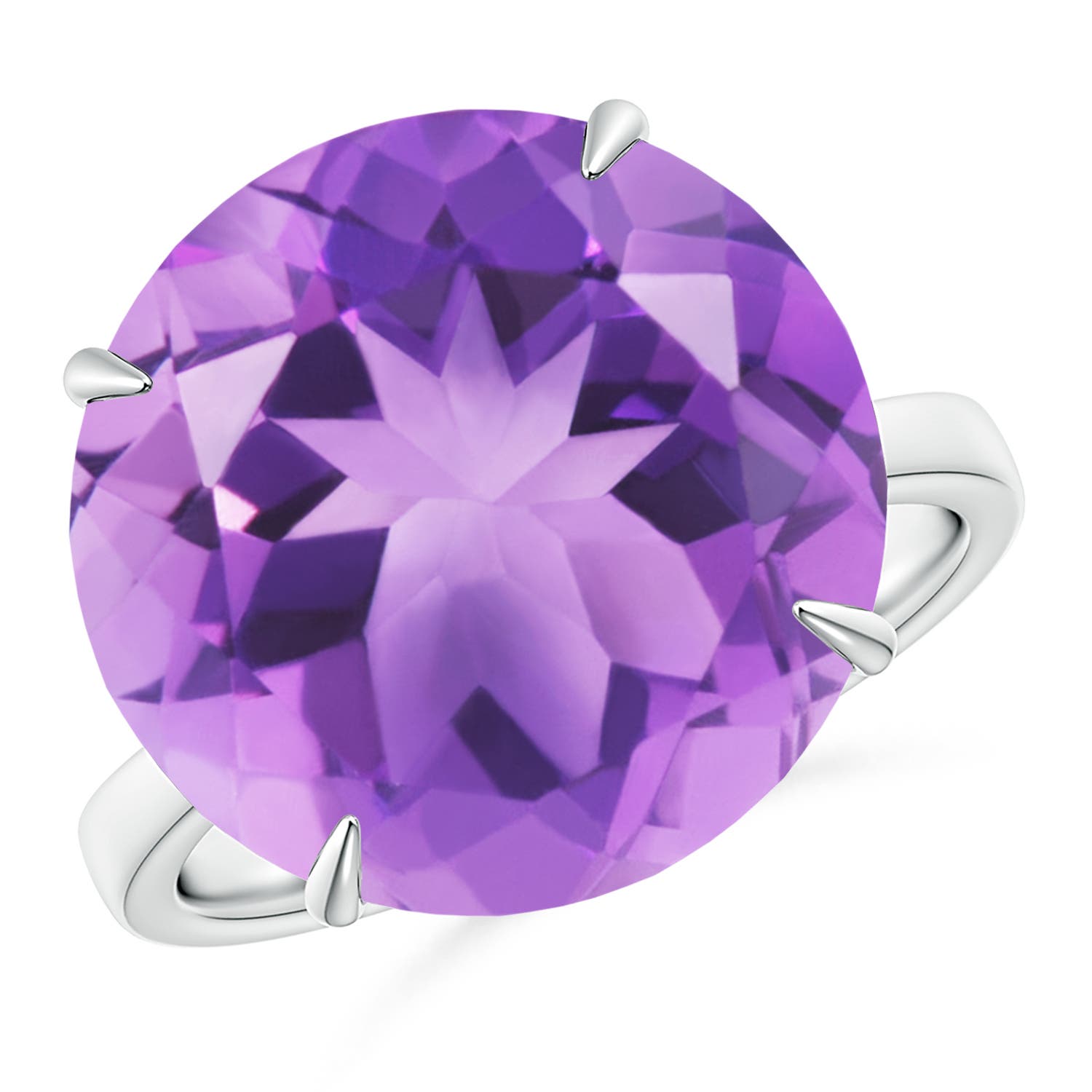 A - Amethyst / 11 CT / 14 KT White Gold