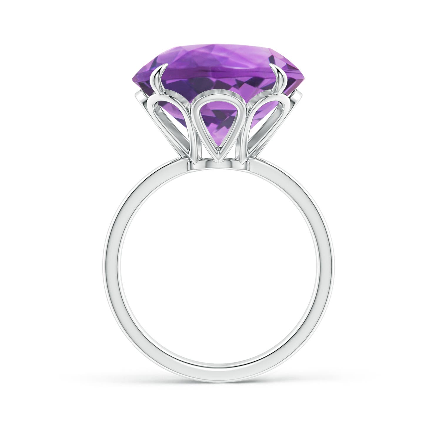 AA - Amethyst / 11 CT / 14 KT White Gold