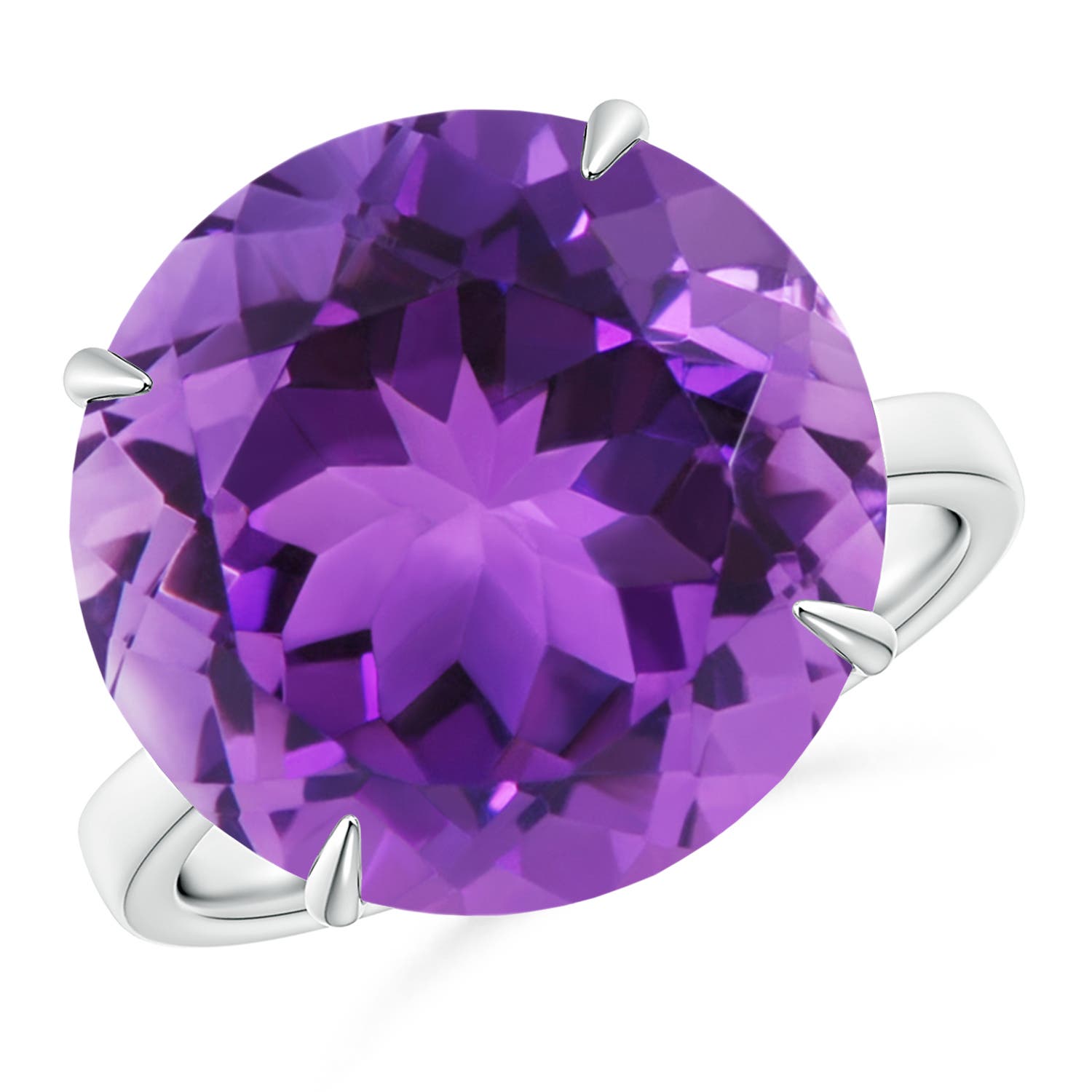 AAA- Amethyst / 11 CT / 14 KT White Gold