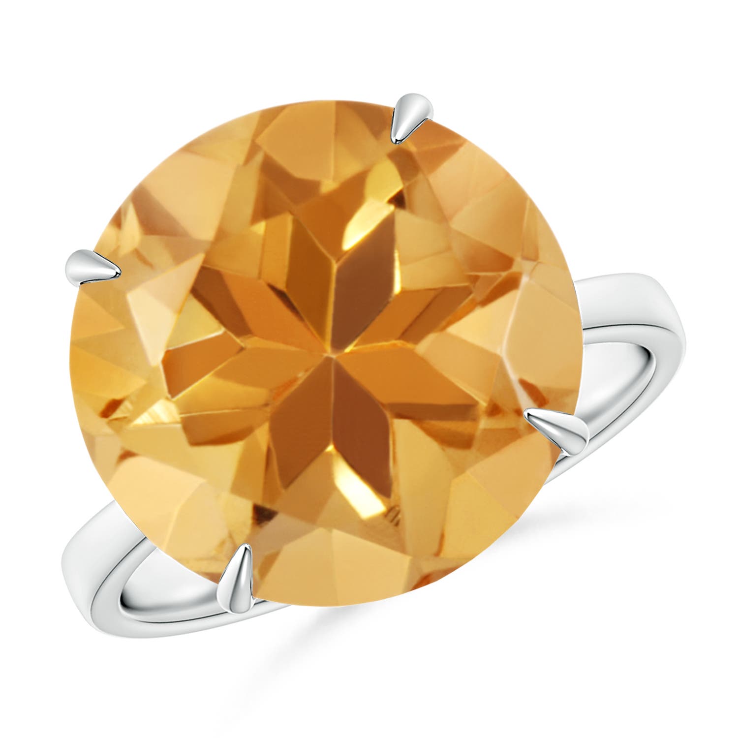 A - Citrine / 9 CT / 14 KT White Gold