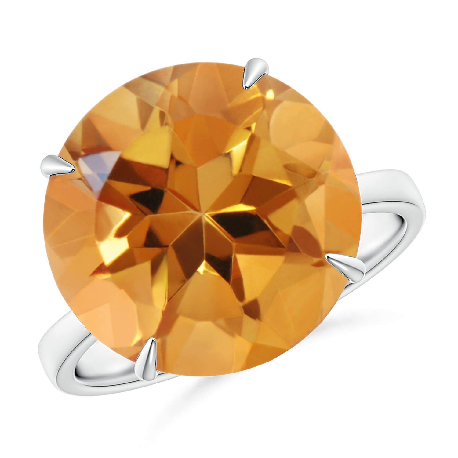 AA - Citrine / 9 CT / 14 KT White Gold