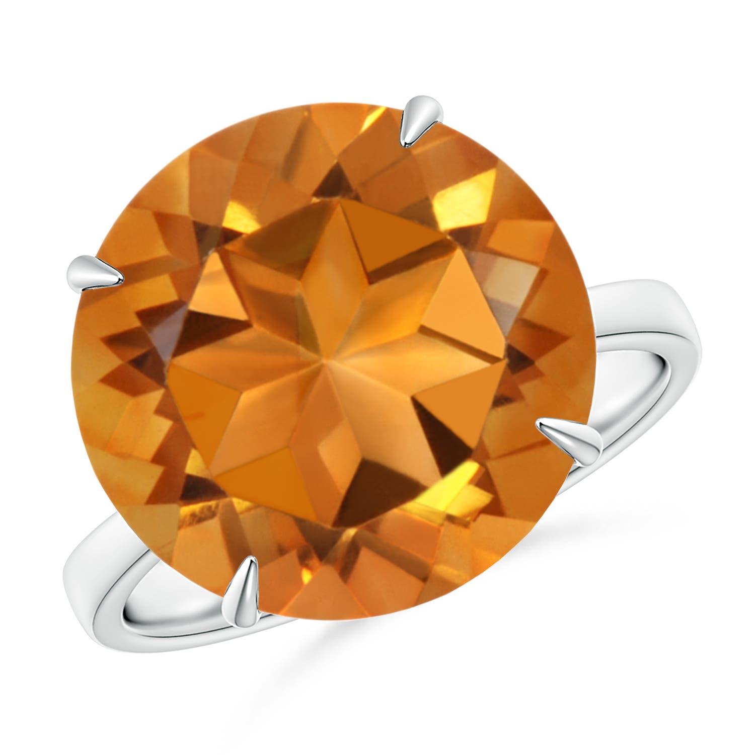 AAA - Citrine / 9 CT / 14 KT White Gold