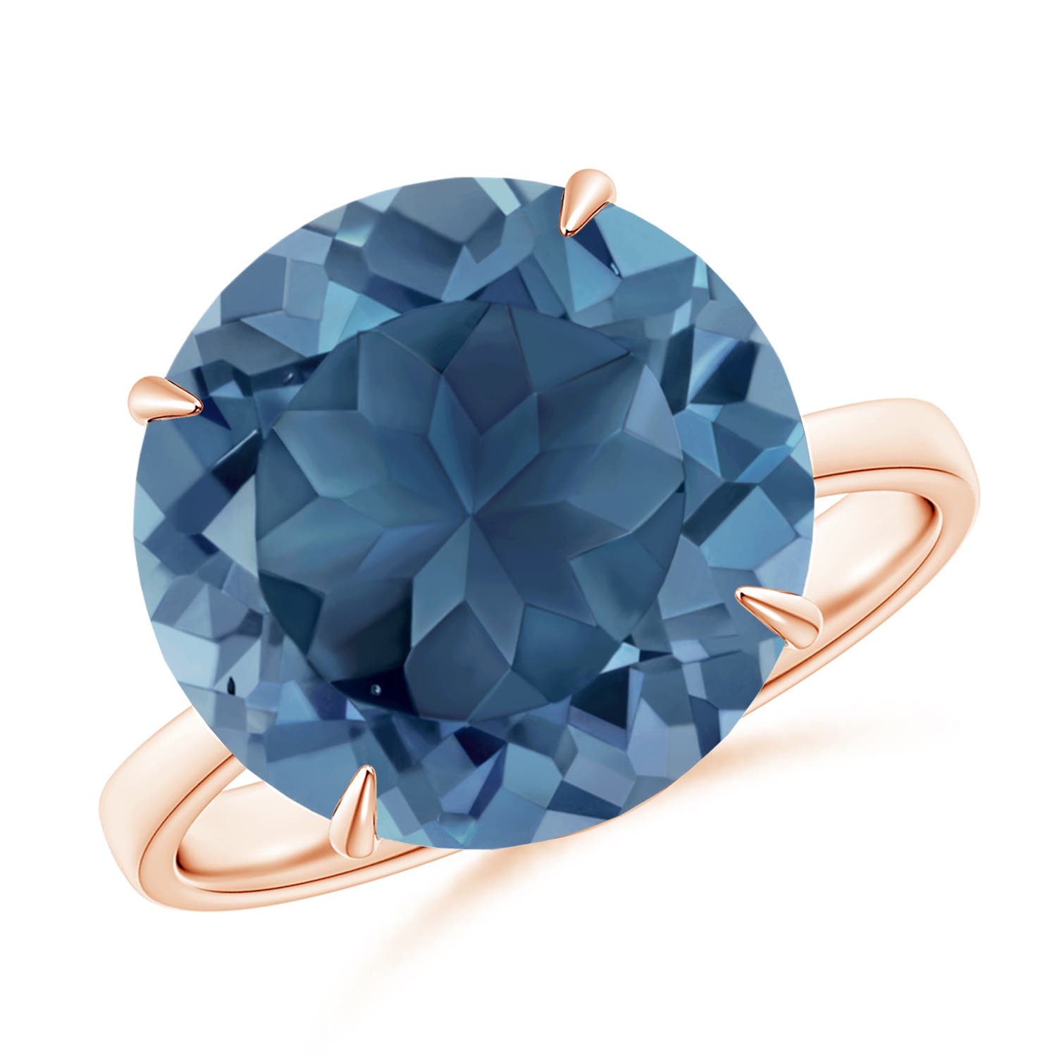 A - London Blue Topaz / 9.6 CT / 14 KT Rose Gold