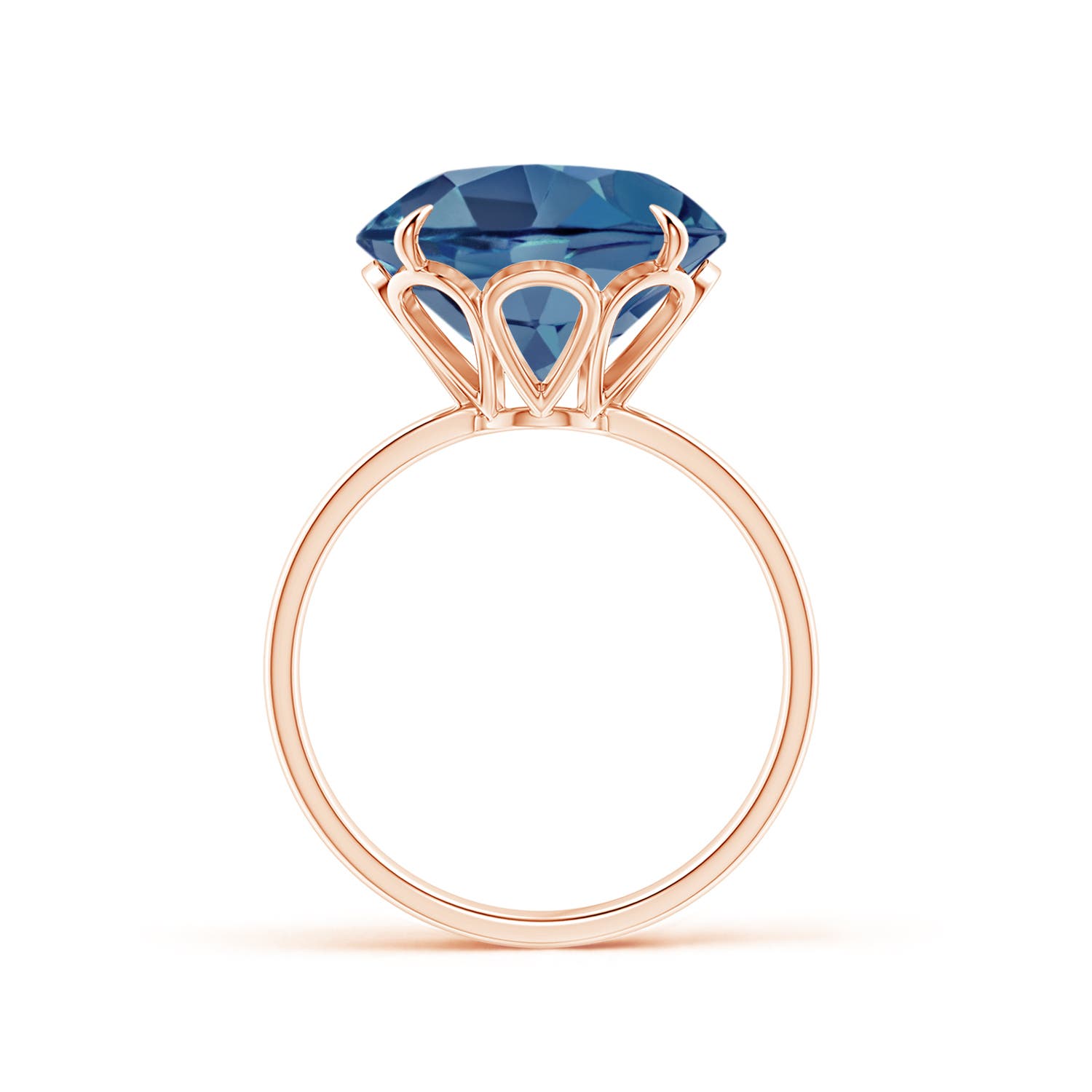 A - London Blue Topaz / 9.6 CT / 14 KT Rose Gold