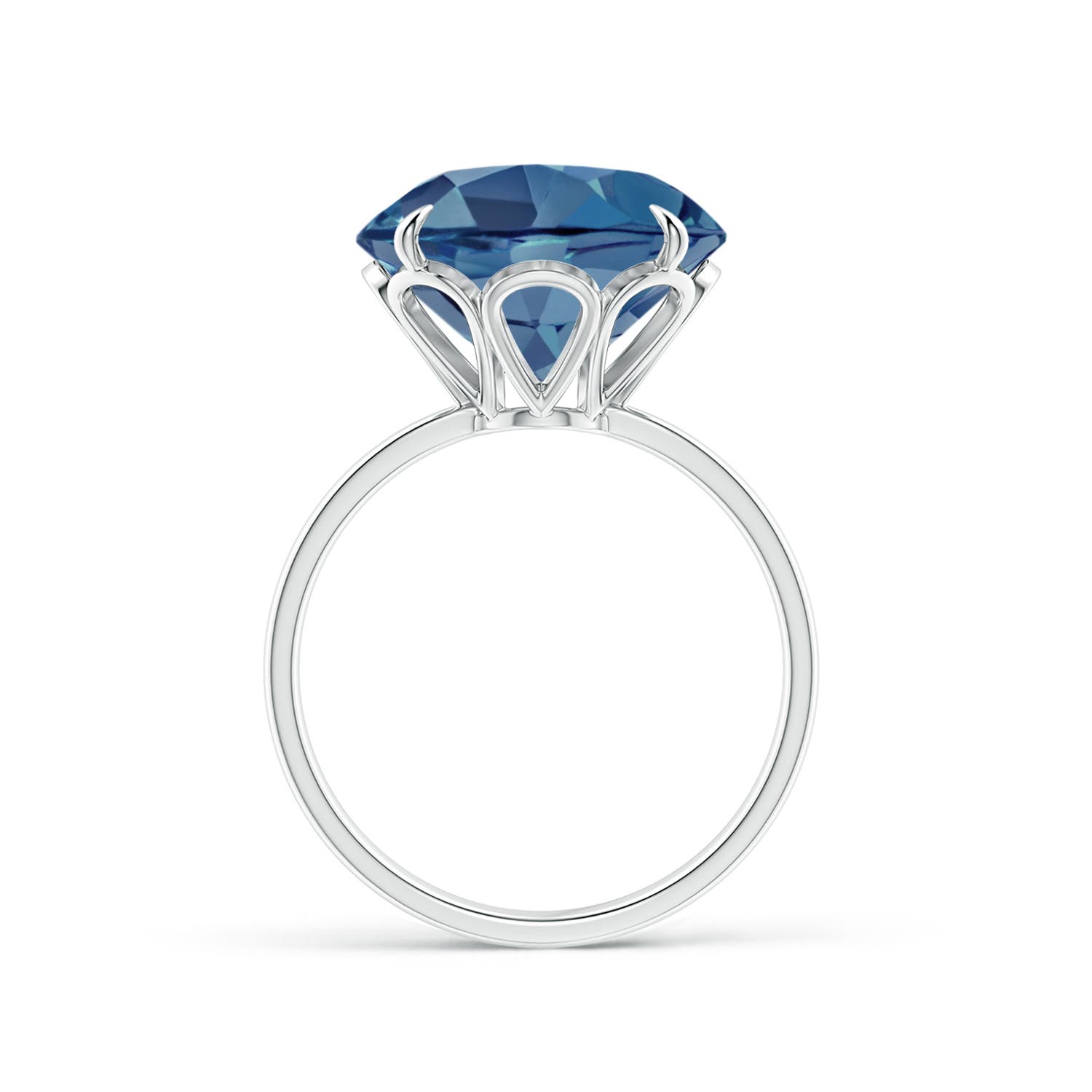 A - London Blue Topaz / 9.6 CT / 14 KT White Gold