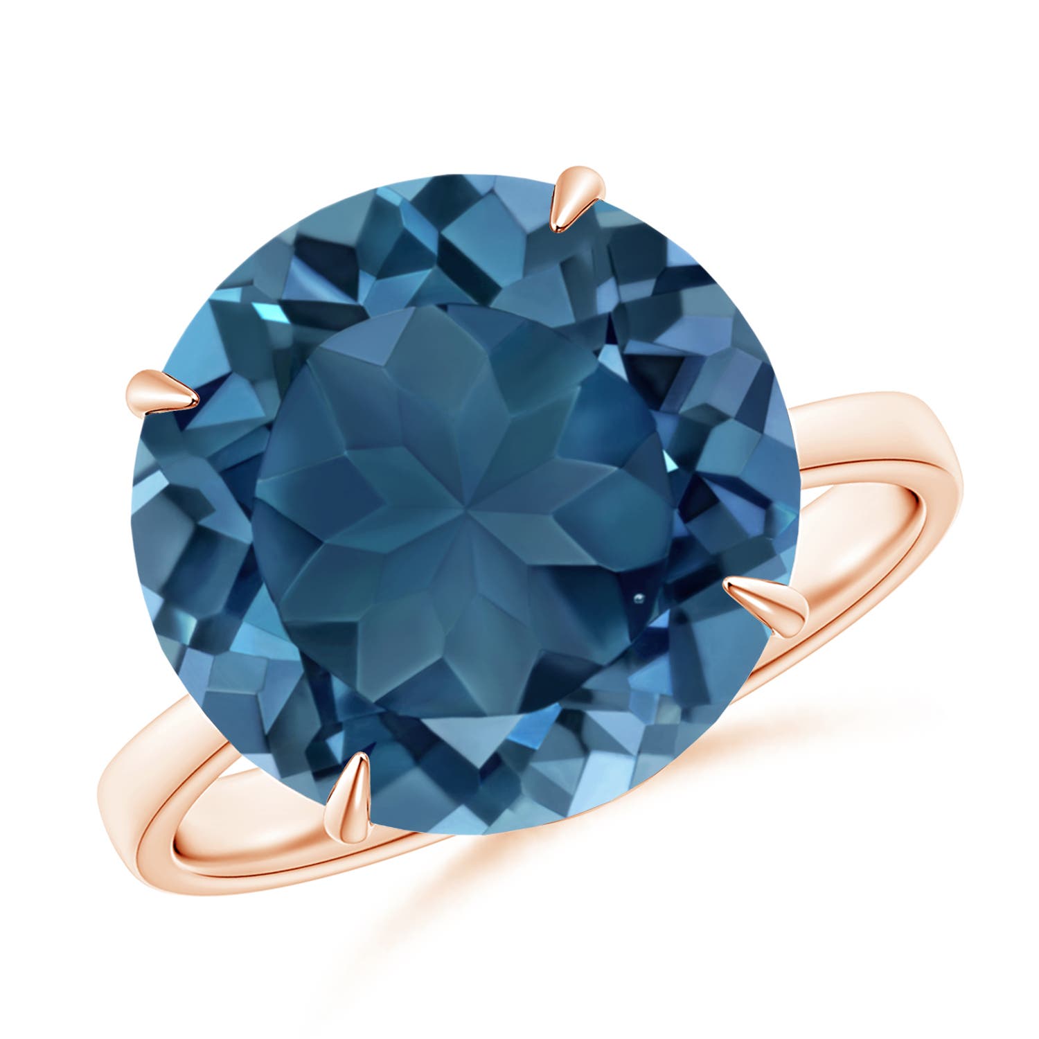 AA - London Blue Topaz / 9.6 CT / 14 KT Rose Gold