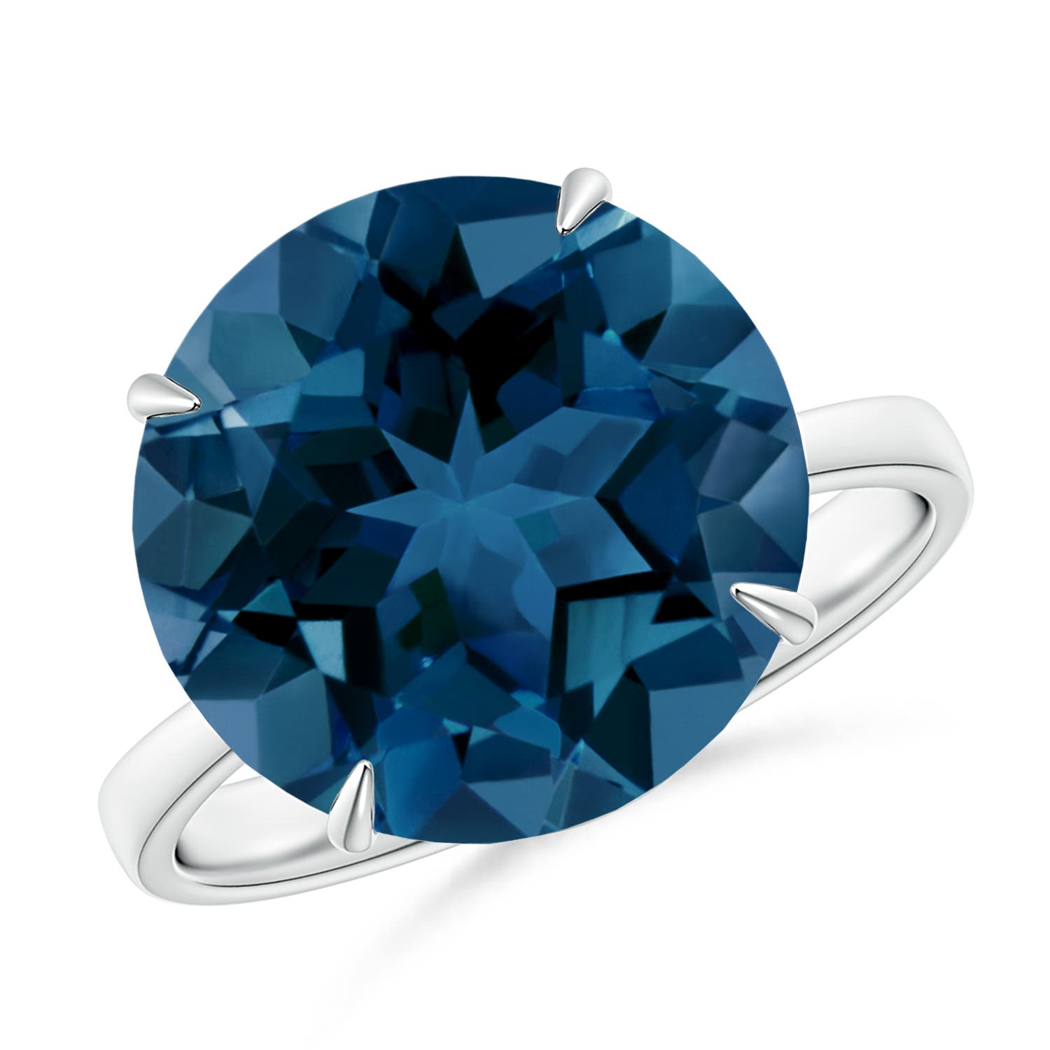 AAA - London Blue Topaz / 9.6 CT / 14 KT White Gold