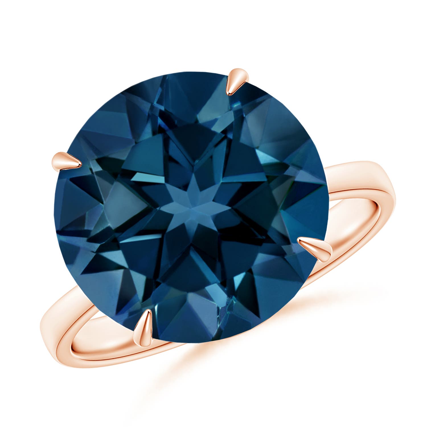 AAAA - London Blue Topaz / 9.6 CT / 14 KT Rose Gold