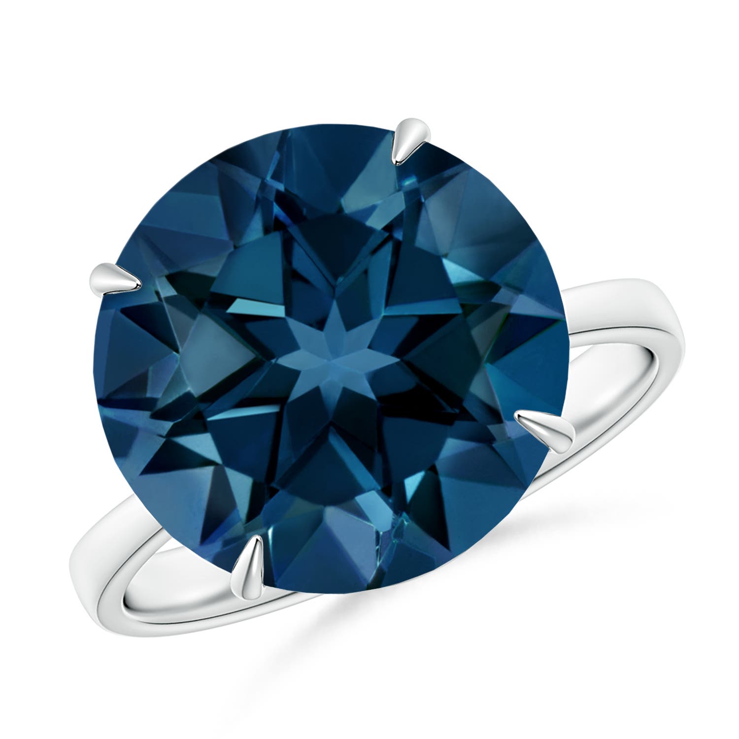 AAAA - London Blue Topaz / 9.6 CT / 14 KT White Gold