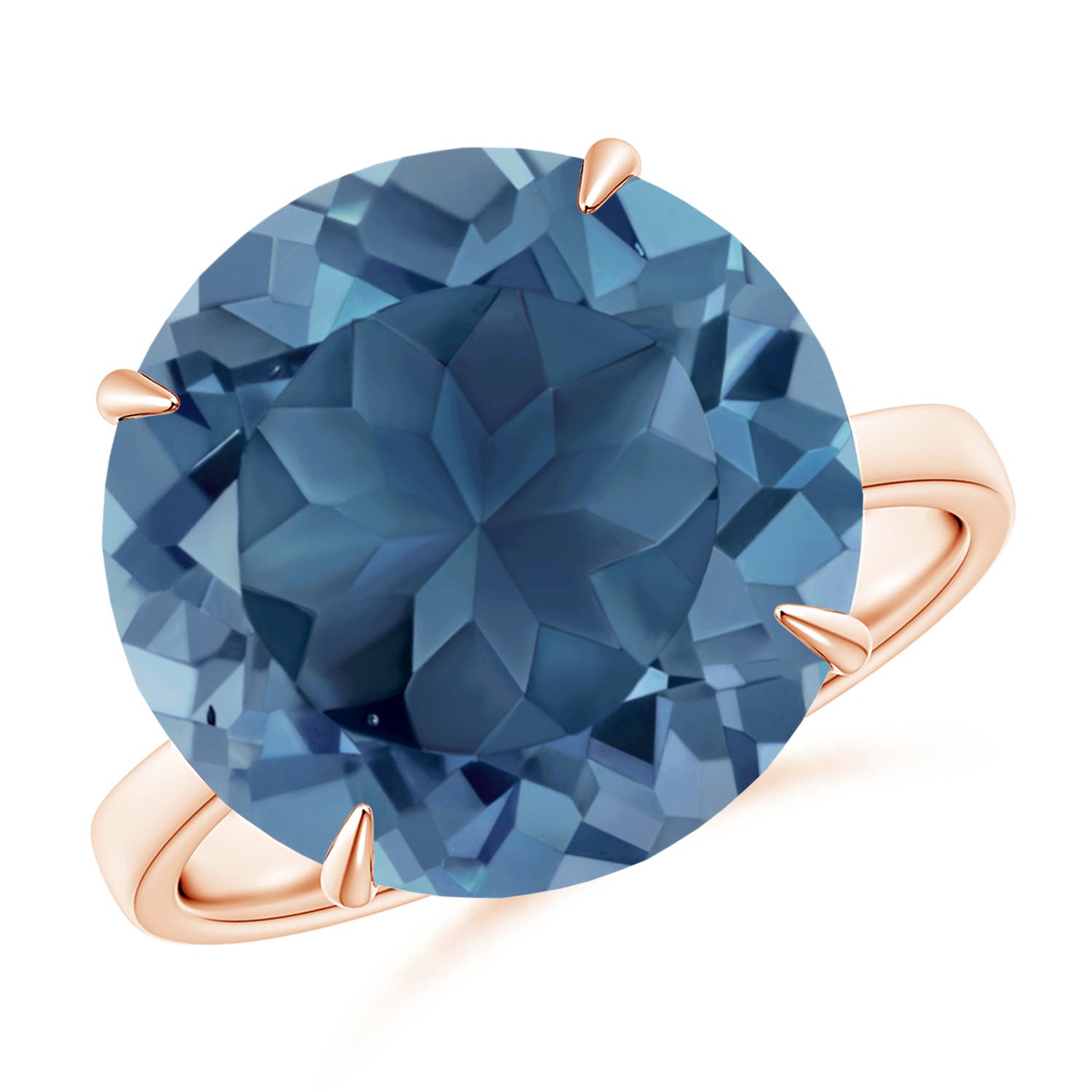 A - London Blue Topaz / 12 CT / 14 KT Rose Gold