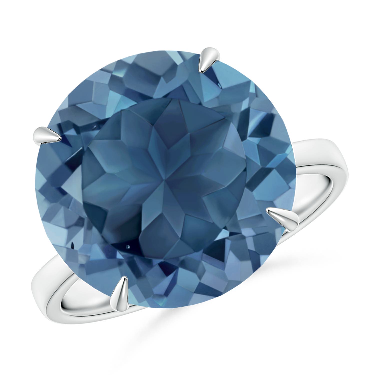 A - London Blue Topaz / 12 CT / 14 KT White Gold