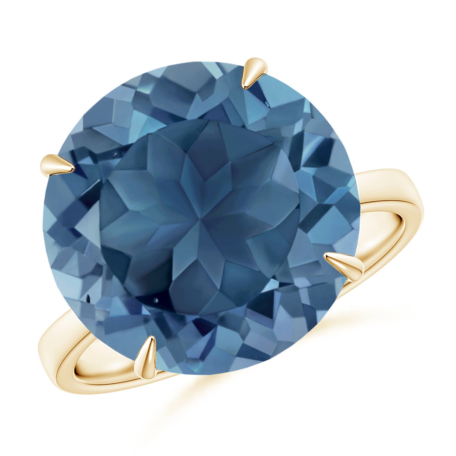 A - London Blue Topaz / 12 CT / 14 KT Yellow Gold