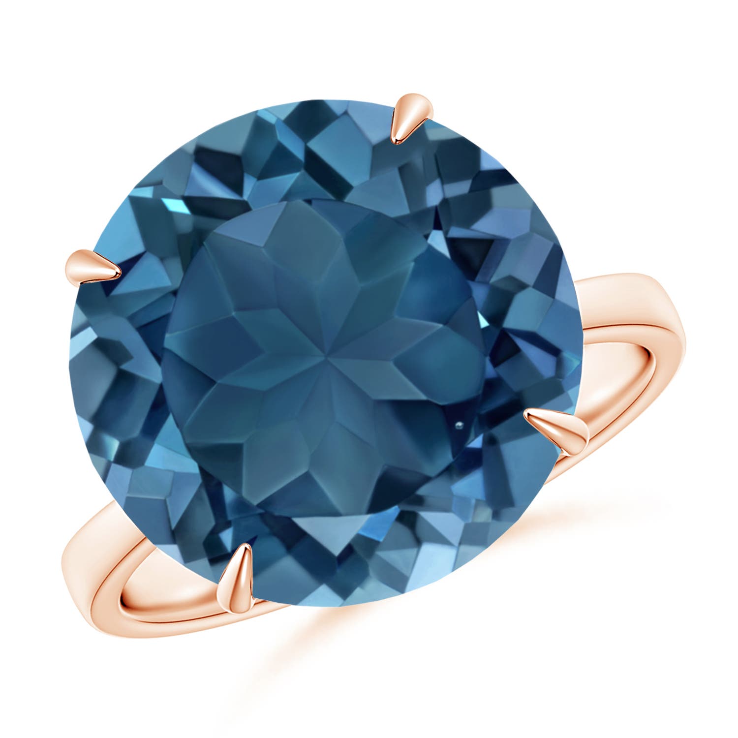 AA - London Blue Topaz / 12 CT / 14 KT Rose Gold