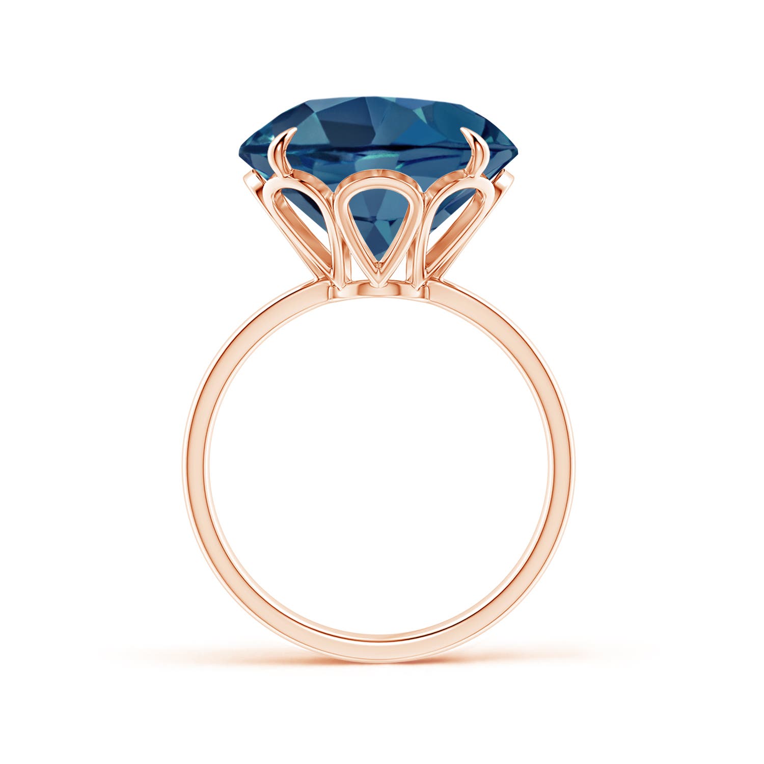 AA - London Blue Topaz / 12 CT / 14 KT Rose Gold