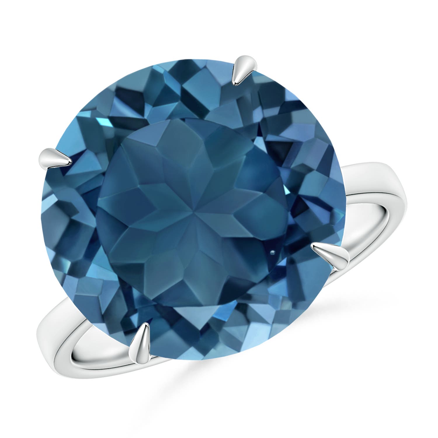 AA - London Blue Topaz / 12 CT / 14 KT White Gold