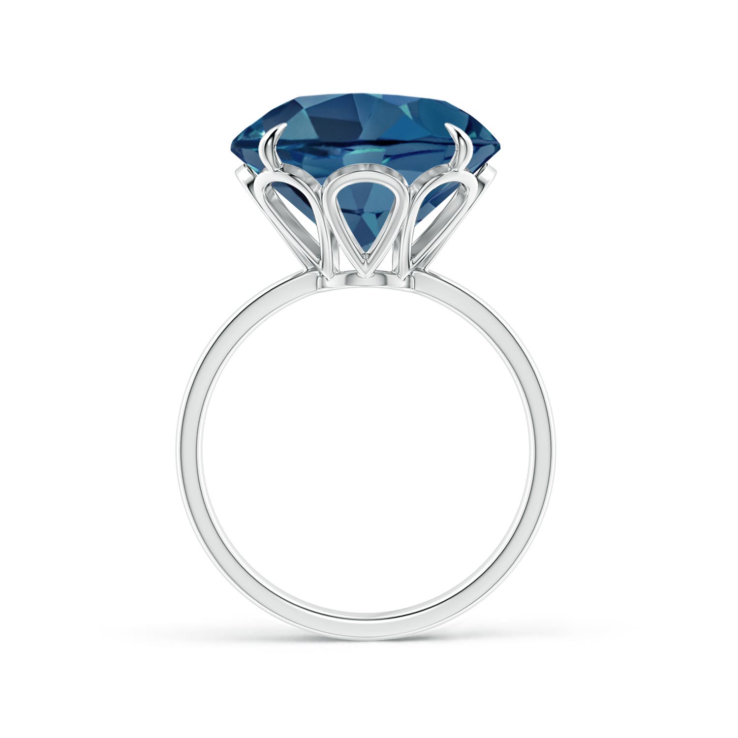 AA - London Blue Topaz / 12 CT / 14 KT White Gold