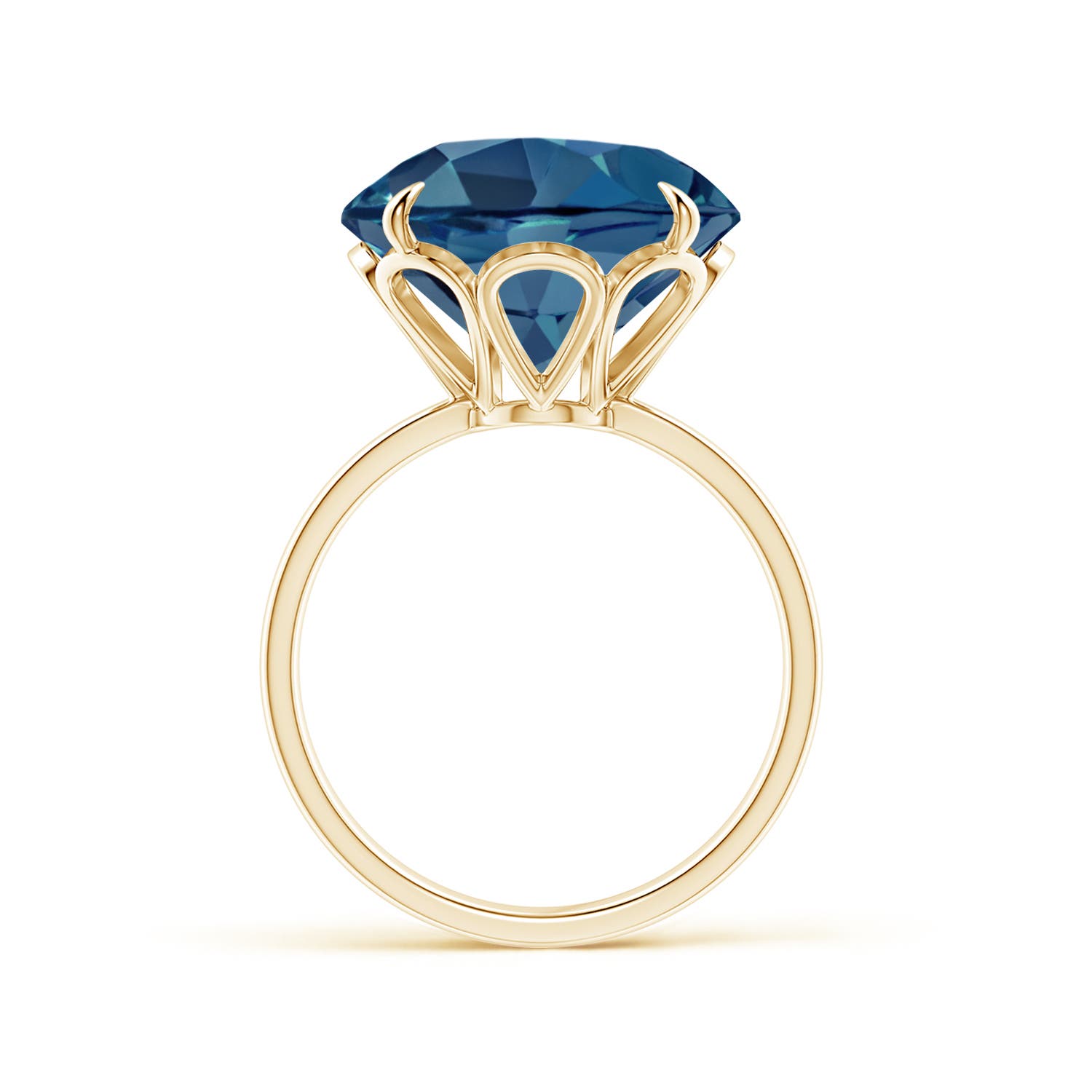 AA - London Blue Topaz / 12 CT / 14 KT Yellow Gold