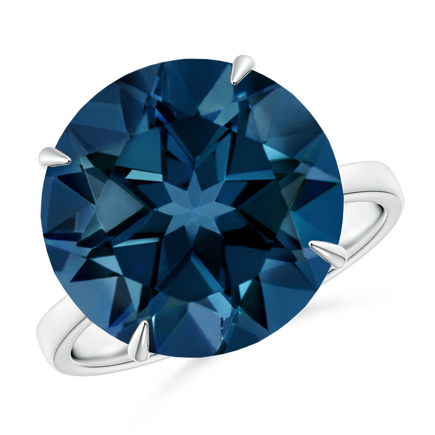 AAAA - London Blue Topaz / 12 CT / 14 KT White Gold