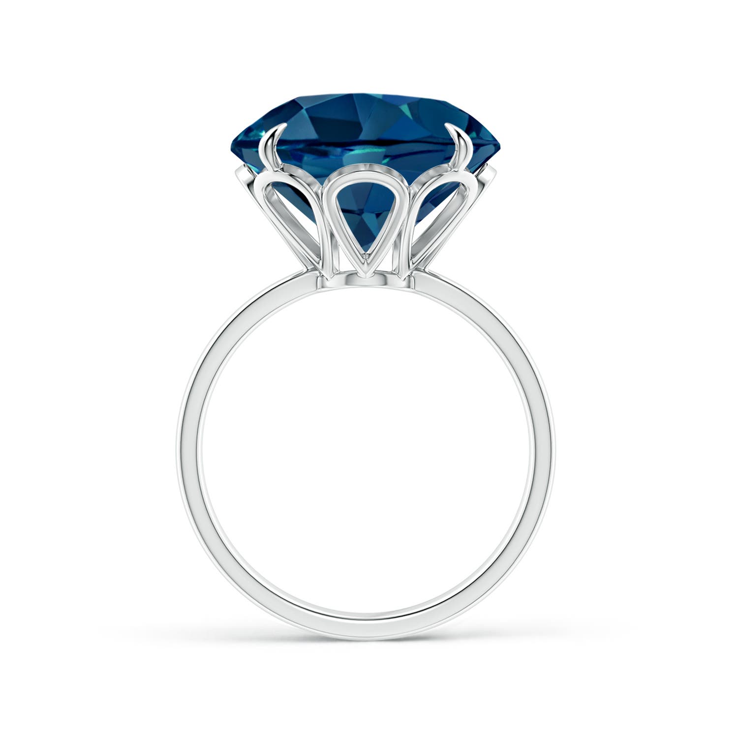 AAAA - London Blue Topaz / 12 CT / 14 KT White Gold