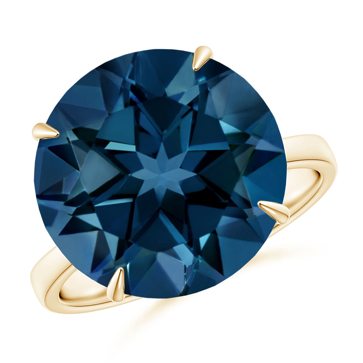 AAAA - London Blue Topaz / 12 CT / 14 KT Yellow Gold