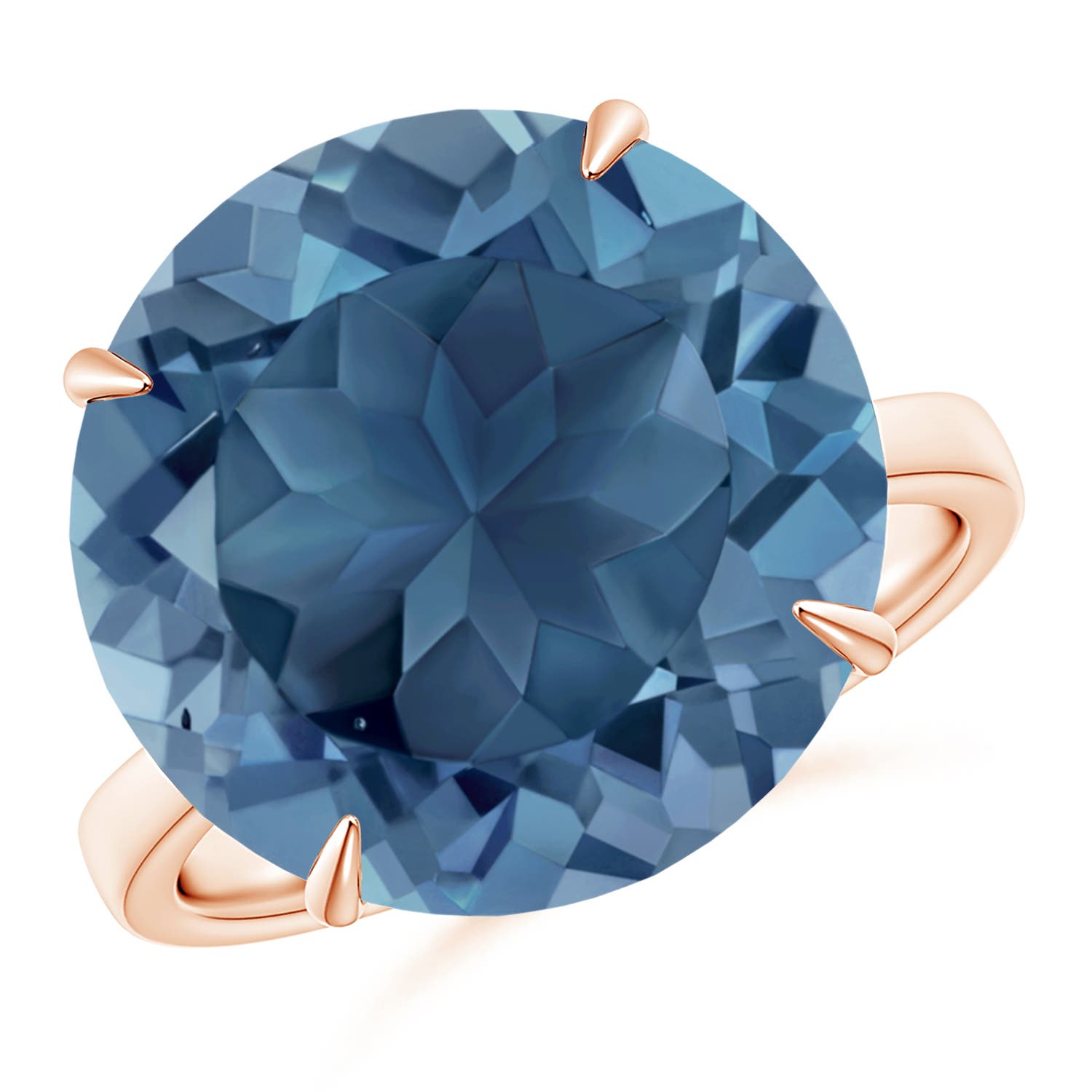 A - London Blue Topaz / 15 CT / 14 KT Rose Gold