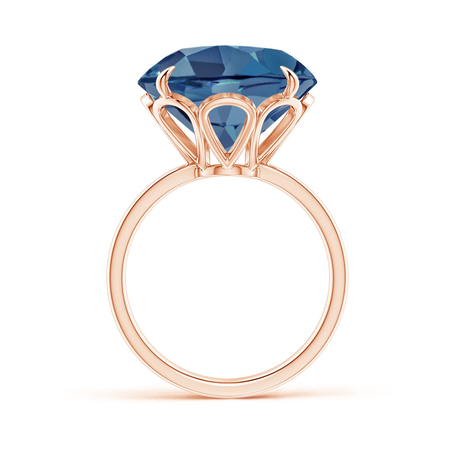 A - London Blue Topaz / 15 CT / 14 KT Rose Gold