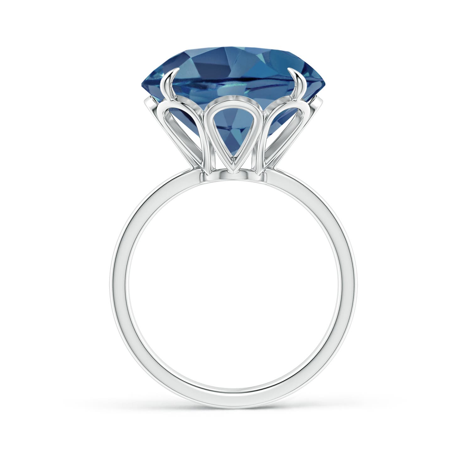 A - London Blue Topaz / 15 CT / 14 KT White Gold