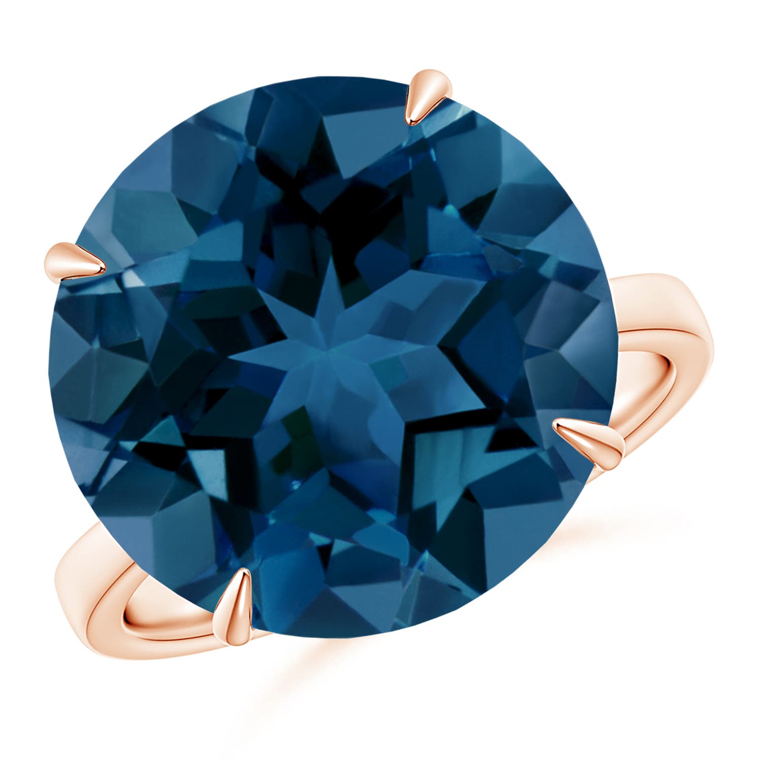 AAA - London Blue Topaz / 15 CT / 14 KT Rose Gold