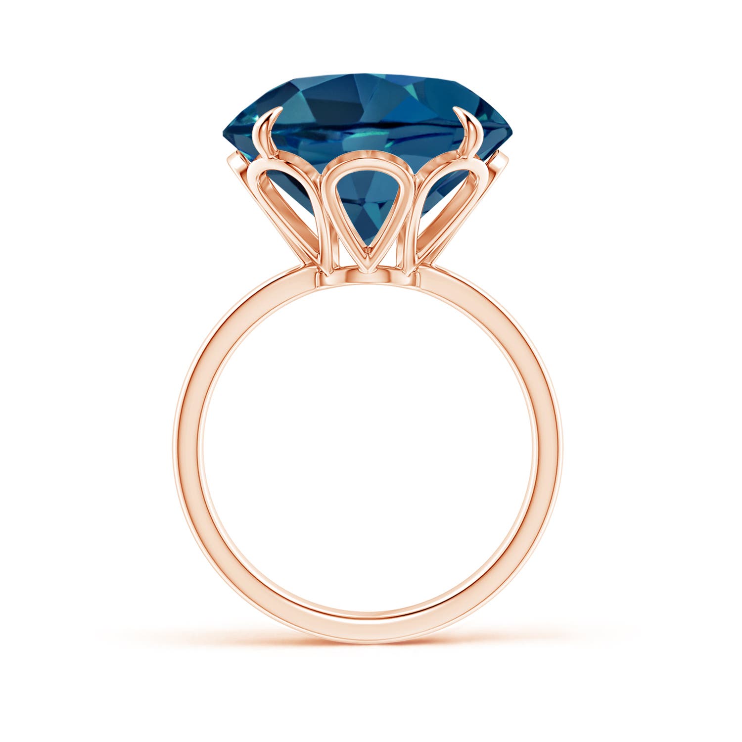 AAA - London Blue Topaz / 15 CT / 14 KT Rose Gold