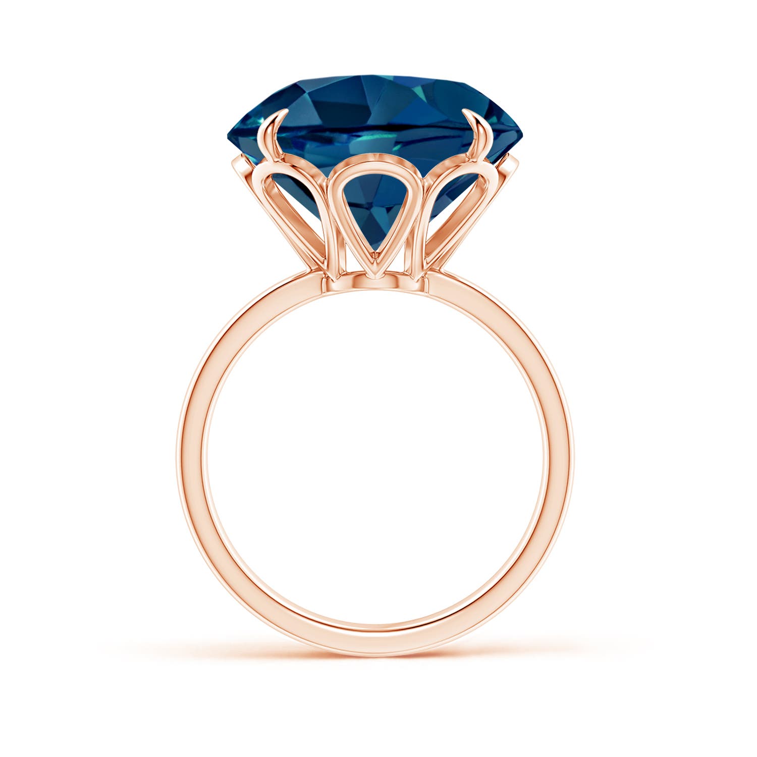 AAAA - London Blue Topaz / 15 CT / 14 KT Rose Gold