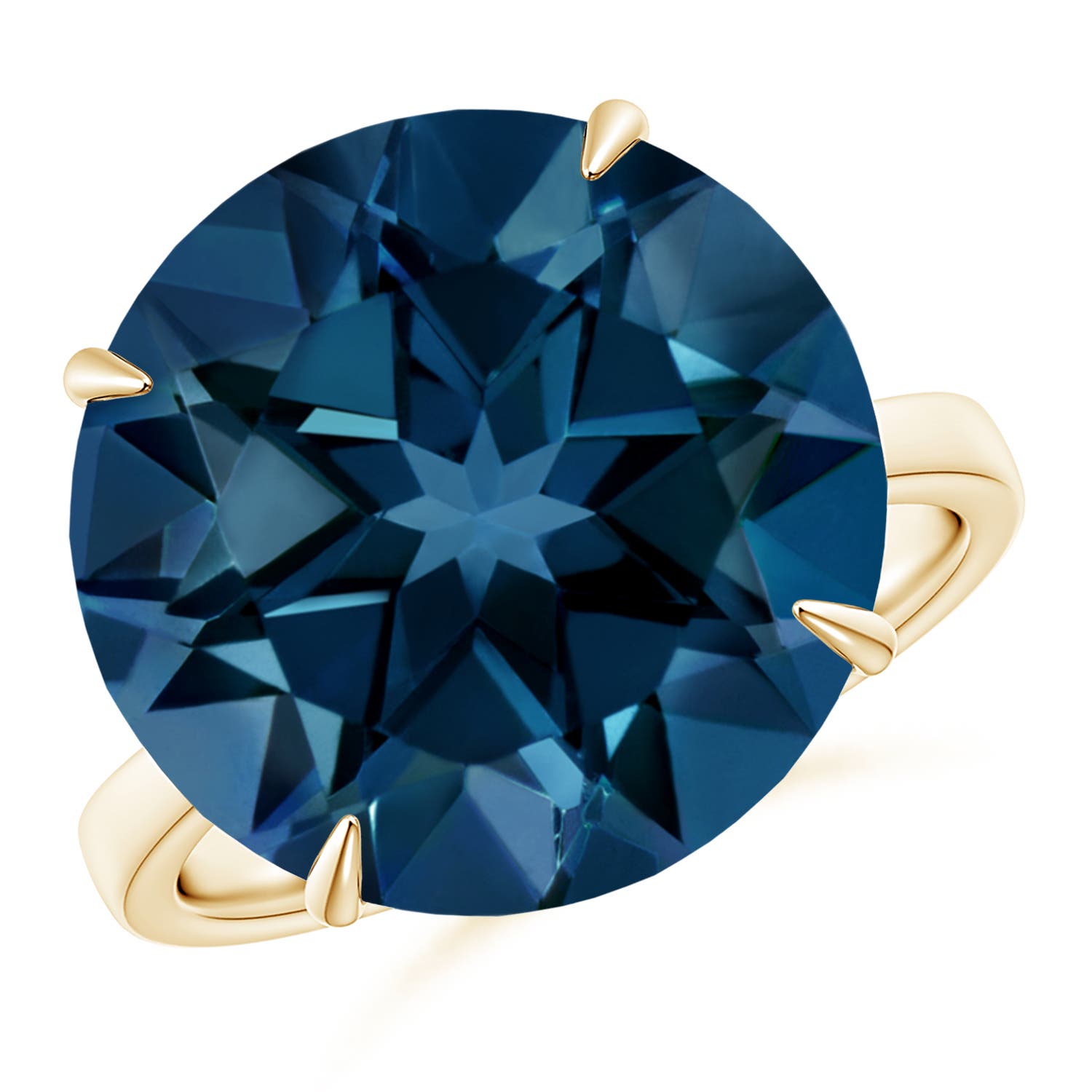 AAAA - London Blue Topaz / 15 CT / 14 KT Yellow Gold