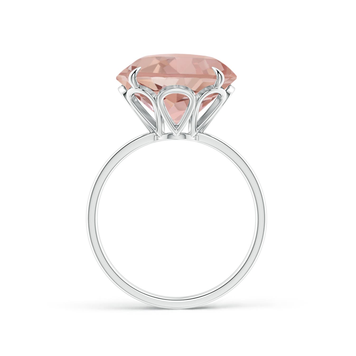 AAAA - Morganite / 5.1 CT / 14 KT White Gold