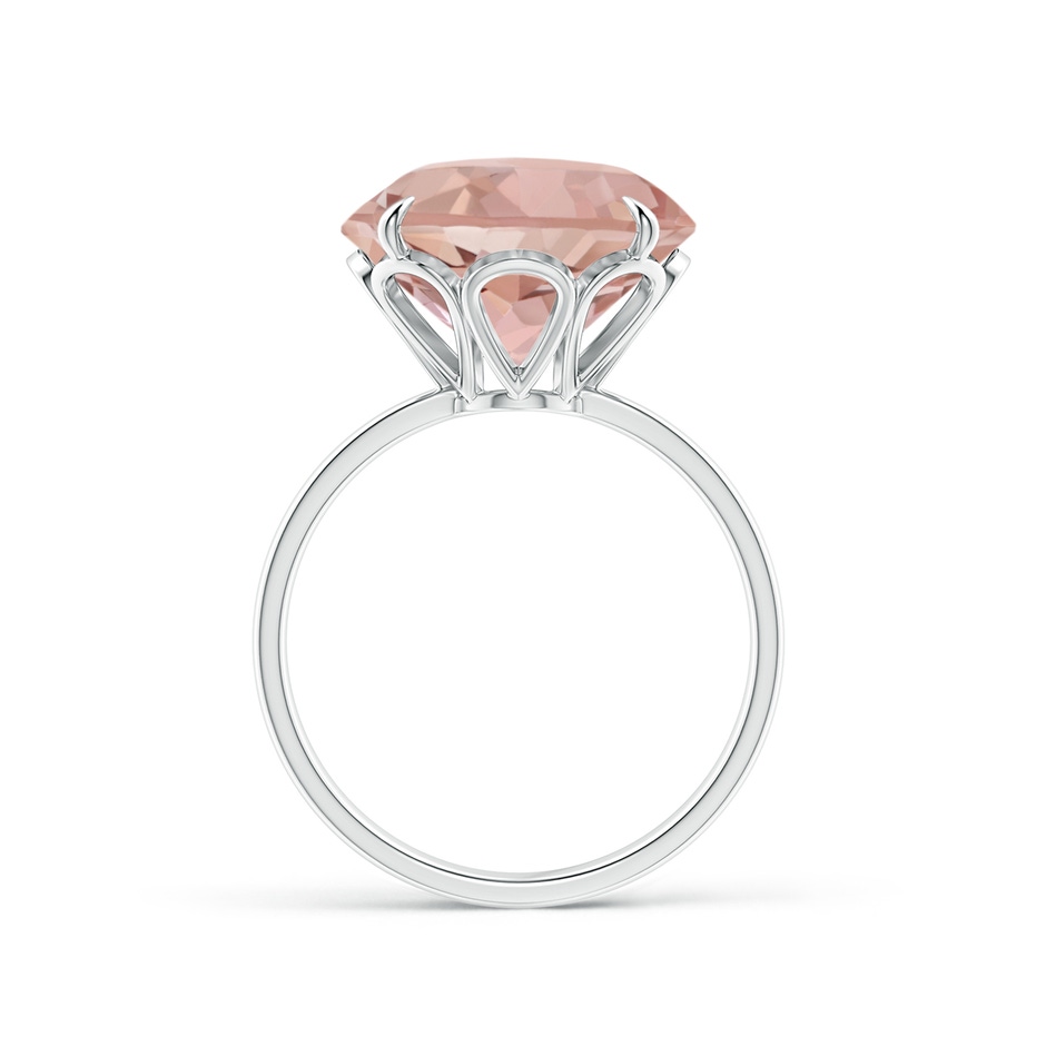 12mm AAAA Claw-Set Round Morganite Cocktail Ring in White Gold product image