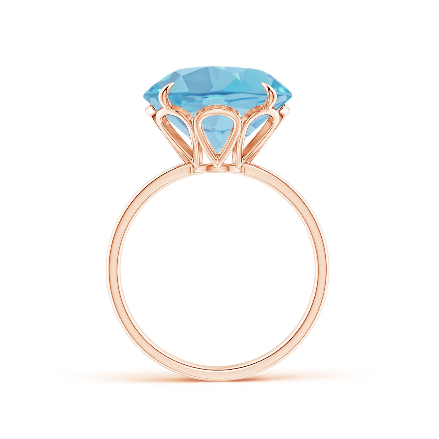 A - Swiss Blue Topaz / 9.6 CT / 14 KT Rose Gold