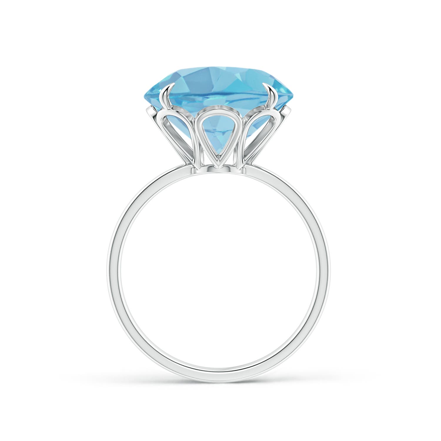 A - Swiss Blue Topaz / 9.6 CT / 14 KT White Gold