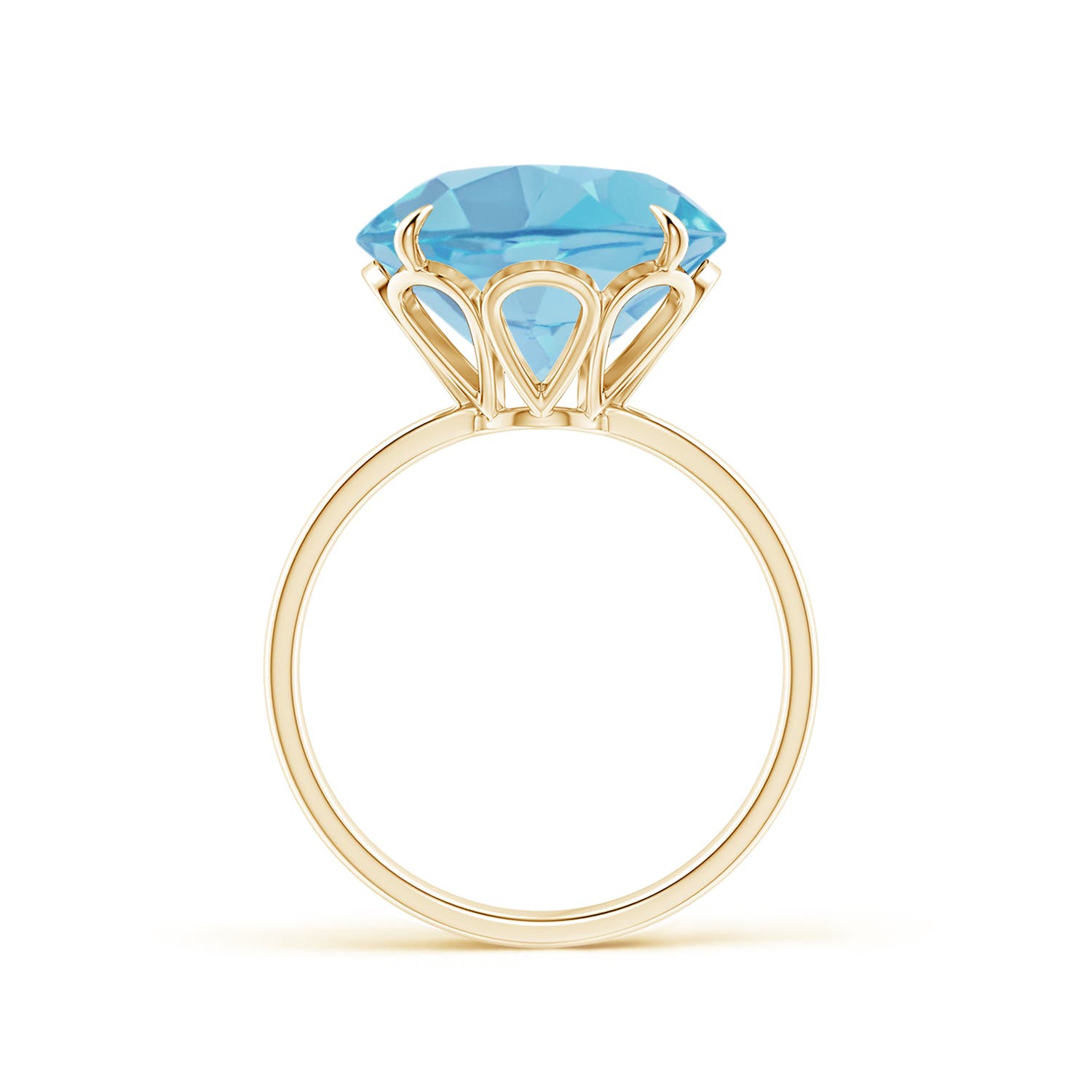 A - Swiss Blue Topaz / 9.6 CT / 14 KT Yellow Gold