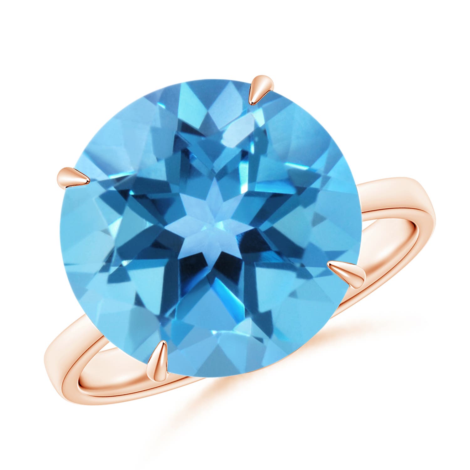 AA - Swiss Blue Topaz / 9.6 CT / 14 KT Rose Gold