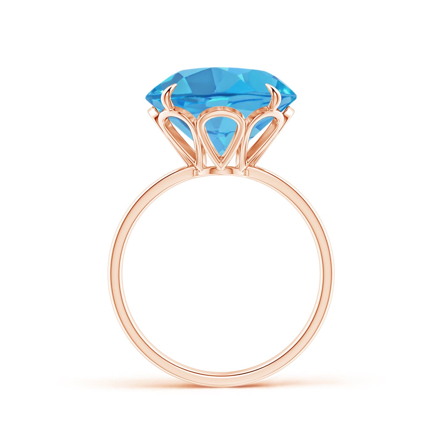 AA - Swiss Blue Topaz / 9.6 CT / 14 KT Rose Gold