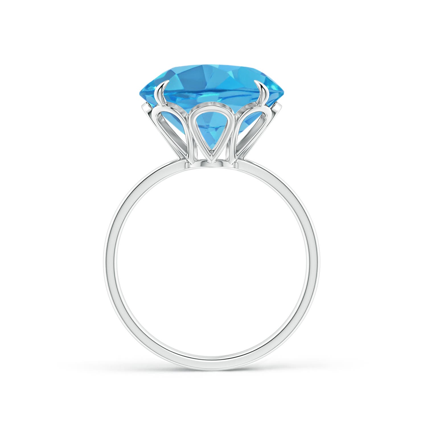 AA - Swiss Blue Topaz / 9.6 CT / 14 KT White Gold