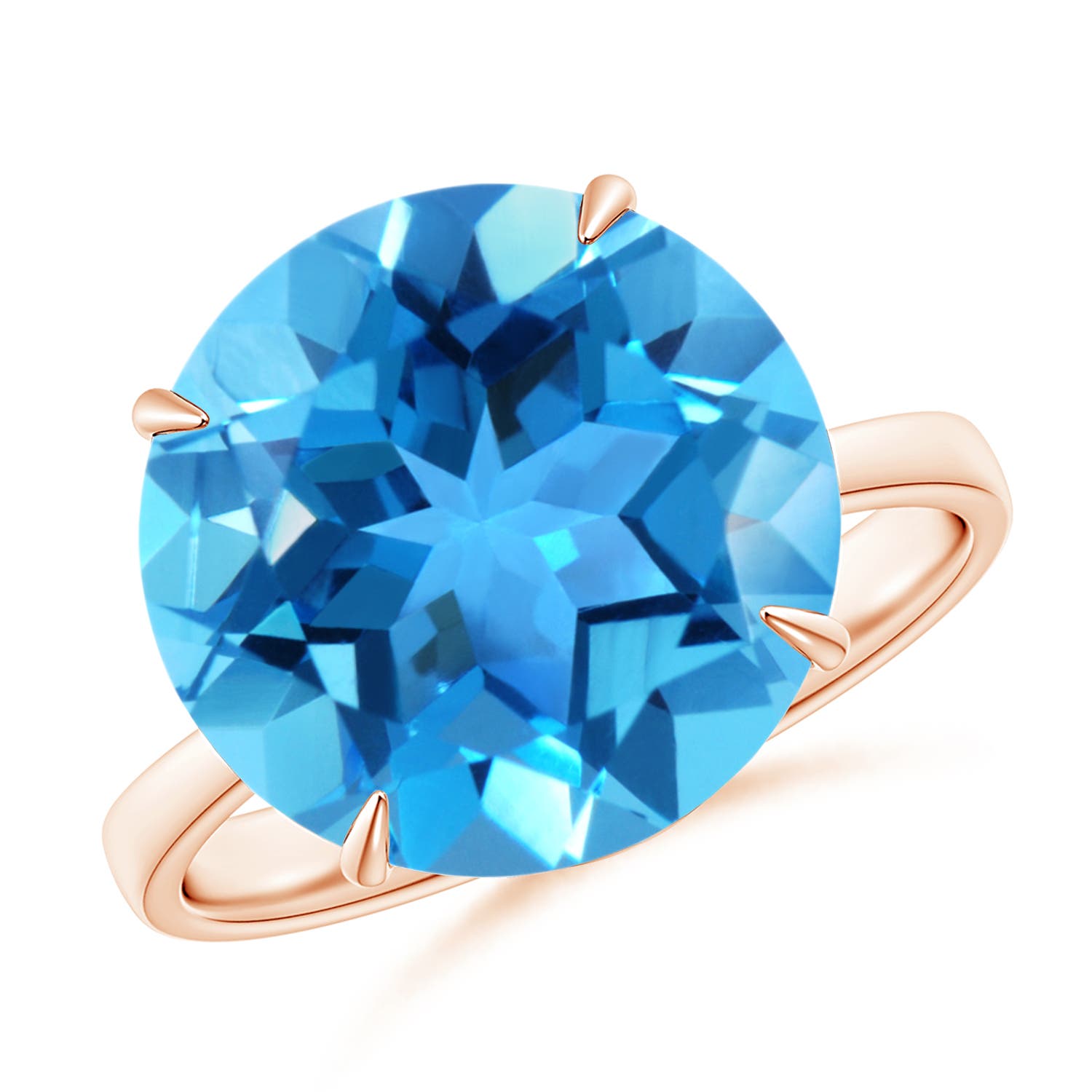 AAA - Swiss Blue Topaz / 9.6 CT / 14 KT Rose Gold