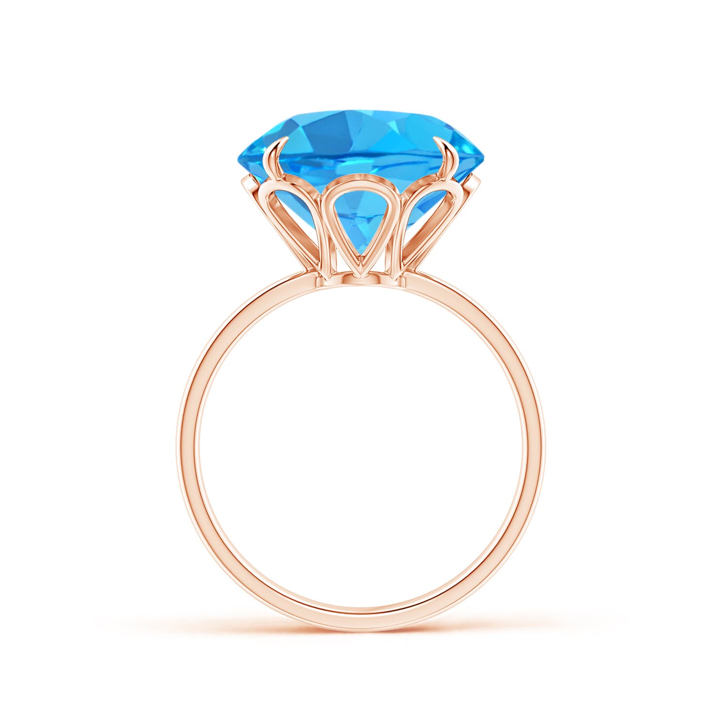 AAA - Swiss Blue Topaz / 9.6 CT / 14 KT Rose Gold